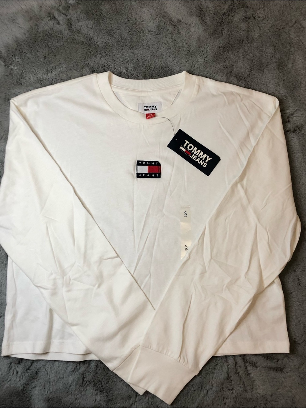 Tommy Hilfiger White Long Sleeve Crewneck Shirt